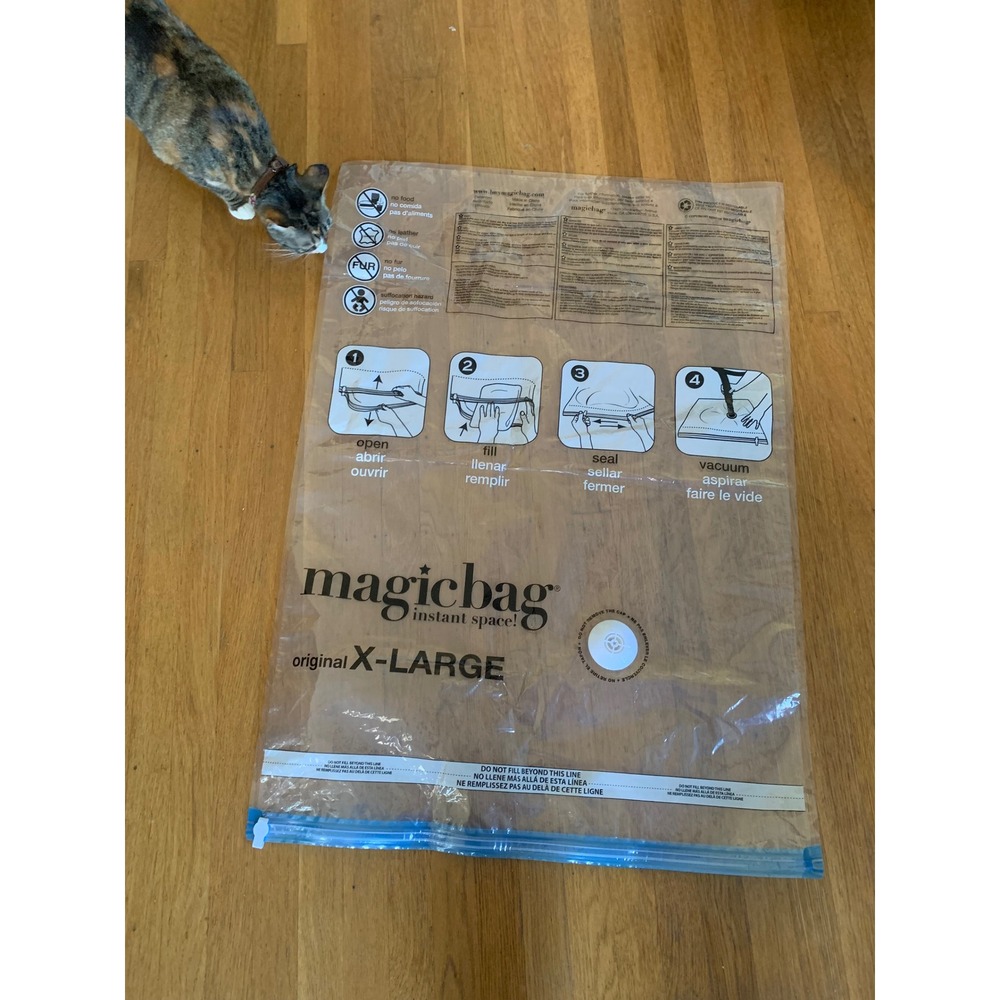 Magic Bag Vacuum Seal Storage Bag Original X-Large Clear Space Saver Organizer
